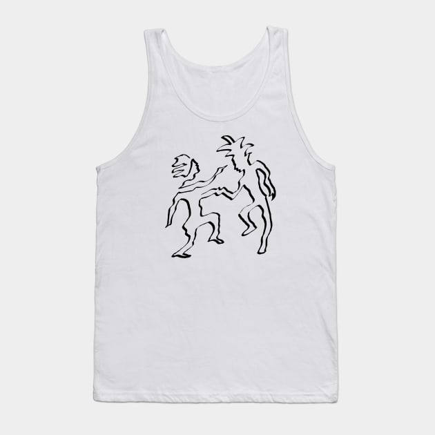 Dance the Line away  - Oneliner Tank Top by Motiondust